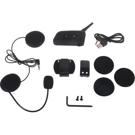 EJEAS V6 Pro 1200M Moto Casque Bluetooth Intercom Kit pour Arbitre, 6 Cavaliers