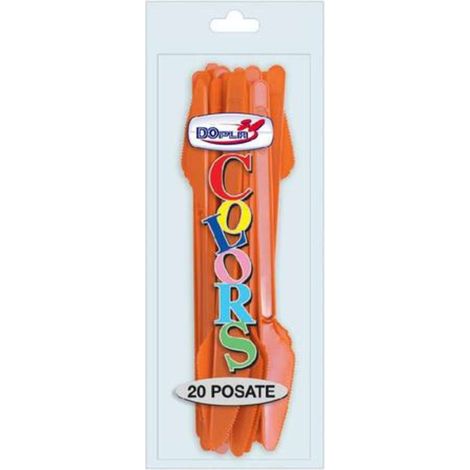 Dopla Coltelli Monouso Arancio Plastica 20 pz