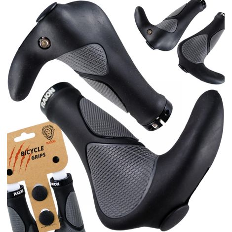Manopole Raion per bicicletta, manopole ergonomiche per manubrio con corna (1/5)