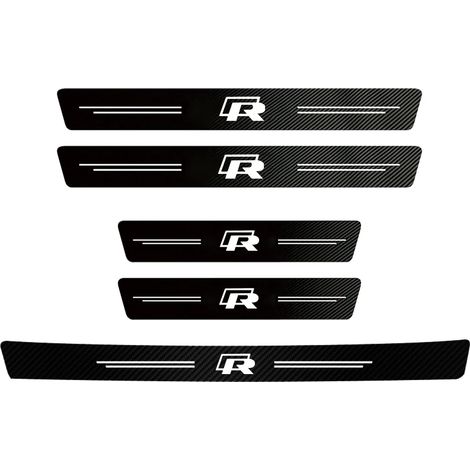 (Portières et coffre) Protections de seuil de porte en fibre de carbone pour VW GTI R Scirocco Polo T5 Passat B6 Golf Tiguan Jetta T-ROC CC