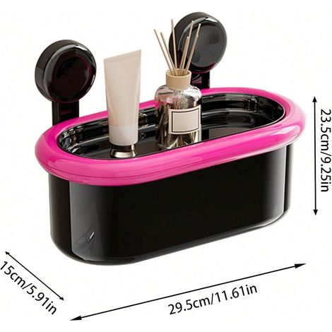 Boîte à mouchoirs walle, Vertreiber von Mouchoirs mit großer Kapazität, multifunktionales Sortiment für Badezimmer, Schwarz und Rosa (1/5)