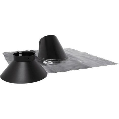 Solin inox 30° a 45° brun bioten + collet 125 - Ten (1/2)