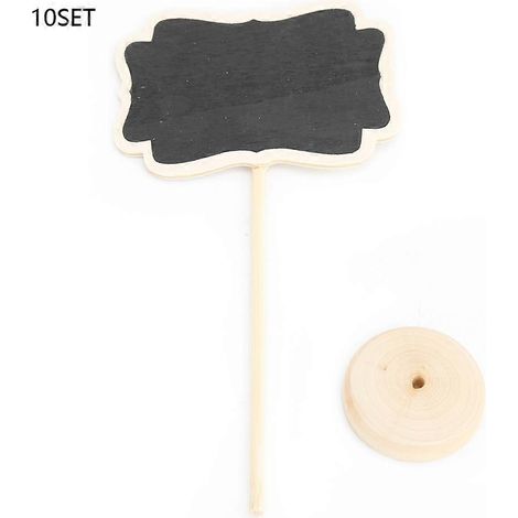 Lot de 10 étiquettes de jardin en ardoise noire, pancartes décoratives pour plantes, marqueurs de potager réutilisables (1/5)