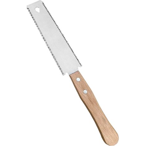 Scie Manuelle Pour Bois - Lame En Acier SK5 - Double Tranchant 11 Et 17 Dents - Poignée En Bois - Pour Menuiserie Et Jardinage - 1 Pièce (1/5)
