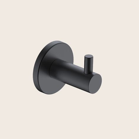 Exagonshop Gancio appendi asciugamano nero opaco Minimal