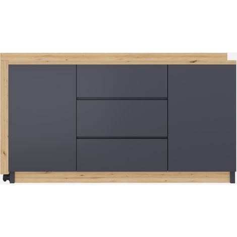 Bureau pliant multifonction avec plateau pivotant 4 cm épais, roulettes verrouillables, gris et chêne, 120x50x76,5 cm (1/5)
