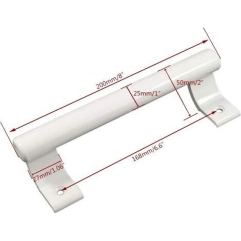 Blanc - Poignée de porte coulissante en aluminium 200mm Poignée de porte en verre pour balcon Poignée de porte pour meuble de salle de bain Poignée en métal moderne (1 pièce) (1/3)