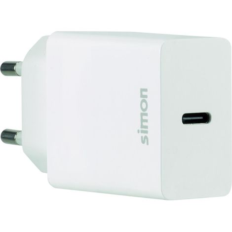 Cargador Rápido USB-C 5V 3A 20W Máx SIMON CL510303 (1/5)