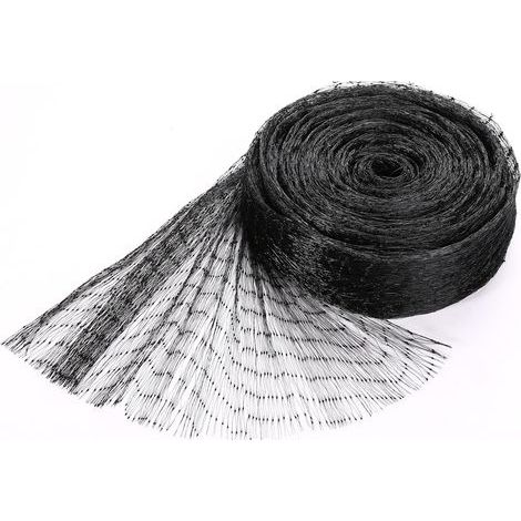 Schwarzes Vogelschutznetz 4 m x 10 m aus strapazierfähigem Polyethylen – Gartenschutz für Obstbäume, Teiche und Nutzpflanzen – Maschenweite 1,7 cm – UV-beständig (1/5)