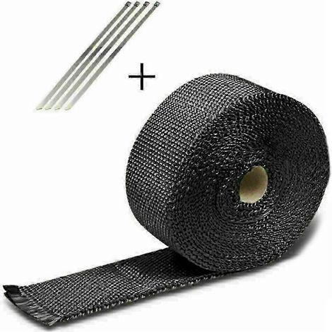5 Meter langes Auspuffisolierband, robuste Auspuffrohr-Ummantelung, praktisches Motorrad-Thermogewebe, strapazierfähiger Schutzstreifen (1/3)