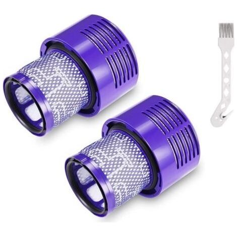 FENOPLASTICAFiltre de Rechange pour Dyson V10 SV12 Accessoires pour Aspirateur Remplacer DY-969082-01, Filtres Lavables + Brosse de Nettoyage (1/4)