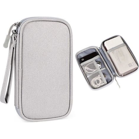 Un coffret de rangement électronique Étui de transport antichoc Protection rigide (gris, sac uniquement)-PR (1/3)