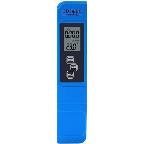 Analyse de la qualité de l'eau de la piscine Stylo TDS à 3 boutons Stylo de test de la qualité de l'eau Thermomètre TDS et EC Trois en un Stylo de test de la qualité de l'eau de conductivité 30x14x154 (1/3)