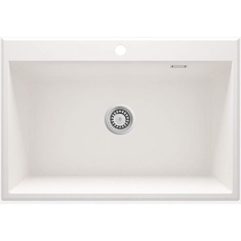 Lavello cucina in granito con 1 vasca 70x52 cm alabastro - Lyra