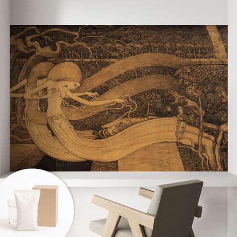 Carta Da Parati Non Tessuto - Di Alta Qualità Per Il Soggiorno La Cucina - Tendenze Moderne - Vlies Ecologico Personaggi surreali 104x70 cm (1/5)