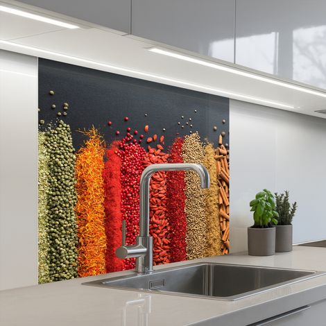 SALPICADEROS DE COCINA Especias - Hierbas - Empleo - Rainbow 80x80 (1/5)