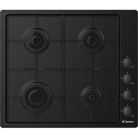 piano cottura a gas 60cm 4 fuochi nero - chw6lbb - candy (1/10)