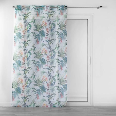 Panneau a oeillets 140 x 240 cm voile sable imprime feerie Blanc (1/3)