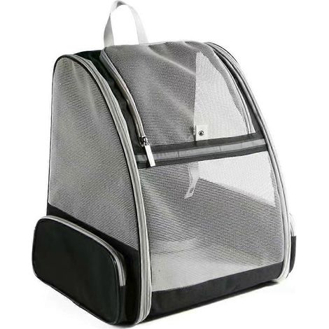 Sac à dos portable pour chat, sac à dos pliable grande capacité, respirant, noir (1/5)