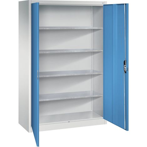 C+P Armoire à portes battantes Série 89, 1950x1200x500mm, 7035/5012 (1/5)