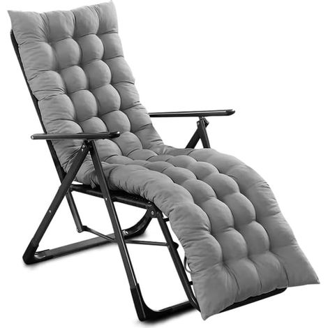 Coussin Chaise Longue Jardin - 1 Pièce - Tissu Résistant - Antidérapant Avec Sangle - Extérieur Terrasse Plage - Épais Et Confortable (1/5)