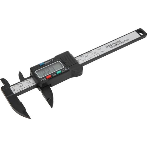 Pied à coulisse numérique LCD haute précision en fibre de carbone, vernier 0-100mm, étau plastique (1/5)