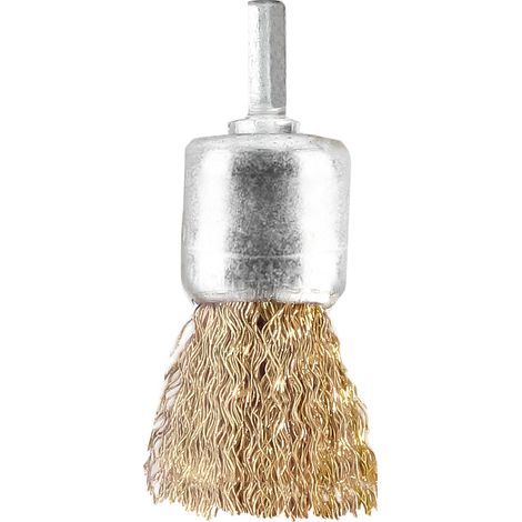 WOLFPACK LINEA PROFESSIONAL Spazzola Acciaio placcato ottone Spazzola 25 mm. 1/4". (1/3)