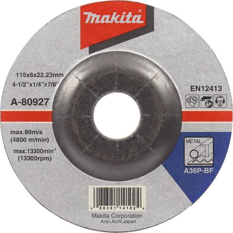 MEULE MET 115X6 A36P 2G MAKITA A-80927 (1/3)