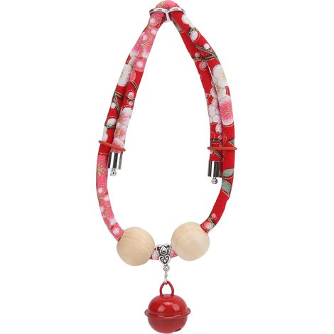 Collier Décoration pour Lapins avec Clochette, Collier Réglable pour Petits Animaux Rouge (1/5)