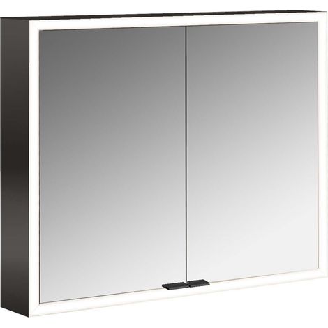 emco prime Armario con espejo iluminado, 800 mm, 2 puertas, con