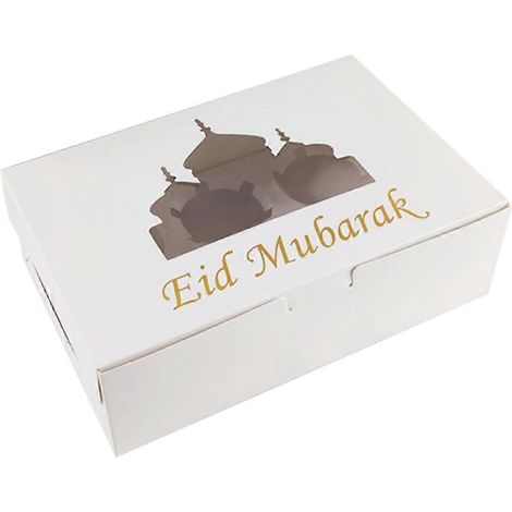Eid Mubarak Cupcake-Box Lebensmittelverpackung Organisationszubehör Haushaltsartikel (1/5)