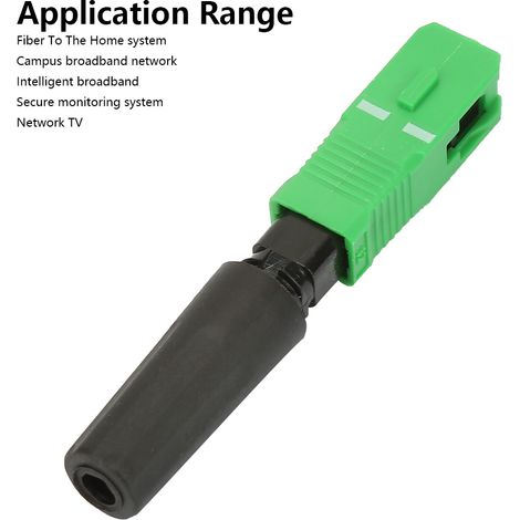 Lot de 100 adaptateurs de raccordement fibre optique SC/APC intégrés à montage rapide pour FTTH (1/5)
