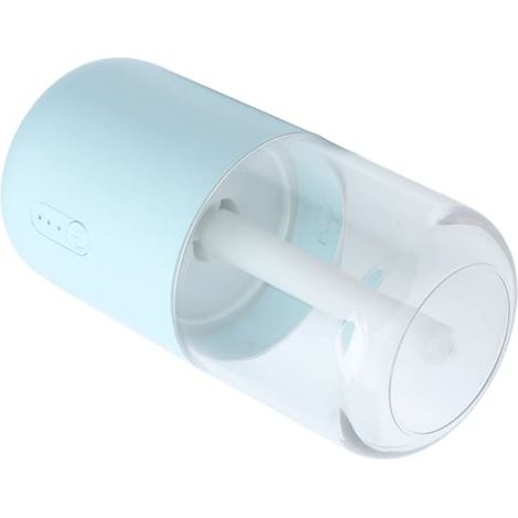 Humidificateur 280 ml à pulvérisation unique, brume fine, fonctionnement silencieux et lampe d'ambiance chaude pour voiture, maison, bureau, bureau, bleu (1/5)