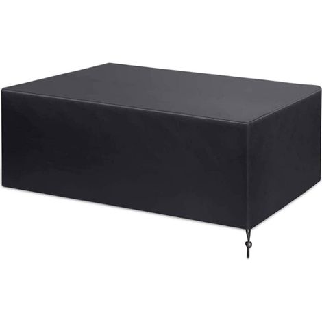 Housse de protection d'extérieur imperméable pour salon jardin 210x140x80cm Noir (1/5)