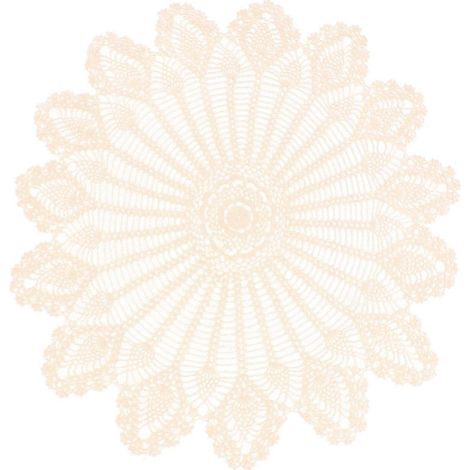 Nappe crochet ronde 74cm style vintage fait main pour déco salle à manger