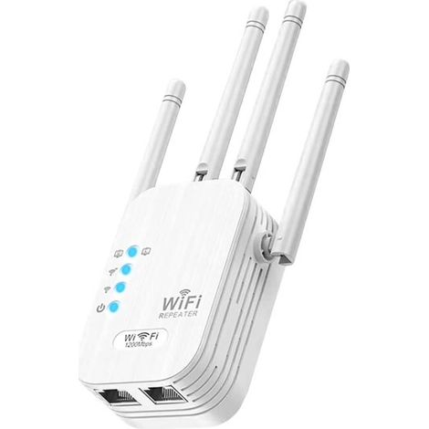 Amplificateur de signal Wi-Fi sans fil 1200 Mbps 5 GHz et 2,4 GHz pour la maison, amplificateur Internet, répéteur avec port Ethernet et point d'accès (1/5)