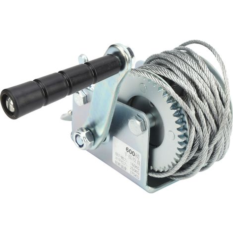 Treuil manuel avec mécanisme autobloquant, manivelle manuelle, sangle de levage, accessoires pour petites grues, 272 kg (1/5)