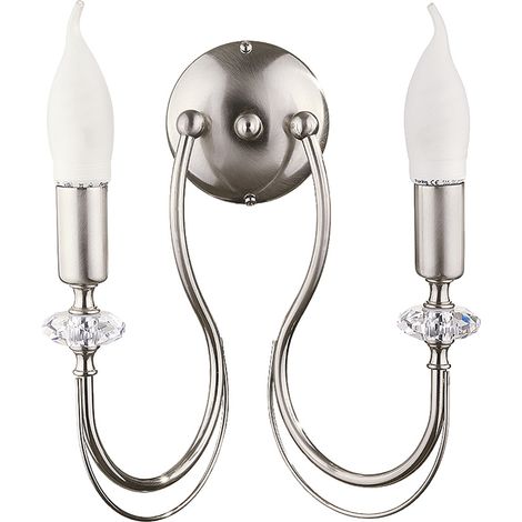 Applique industrielle double nickel 2xE14 11W Jupiter