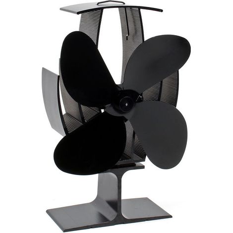 grid cool Ventilateur de poêle à Bois 4 Pales 60350°C Autoalimentation thermique par Chaleur Sans courant