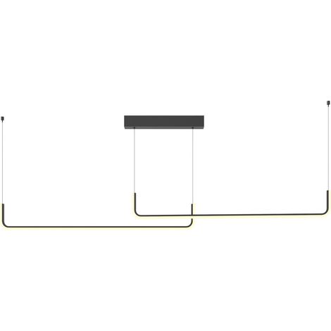 Lampada a sospensione URUS nera doppia lineare LED 30W (1/3)