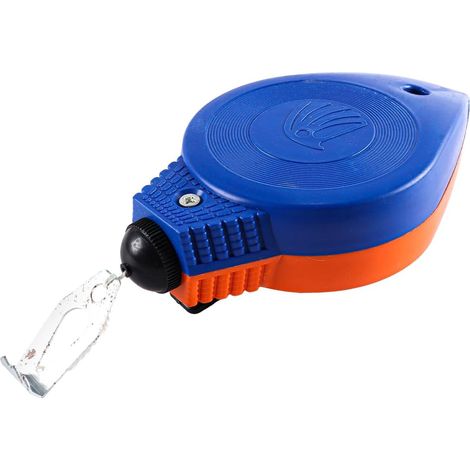 Lot de 2 enrouleurs de cordeau à Craie Robuste de 30 m avec Poudre Bleue de 30 ML, Cordon de Craie de Chantier à rembobinage Rapide pour marquage en Ligne Droite (1/5)