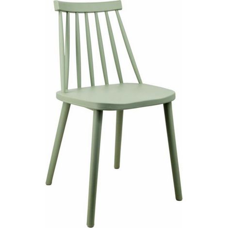 Kyra French Chair - Plastic - L46 x W43 x H80 cm - Green