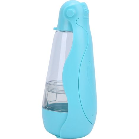 Gourde pour chien portable avec pelle à déjections et sac de rangement (bleue) (1/5)