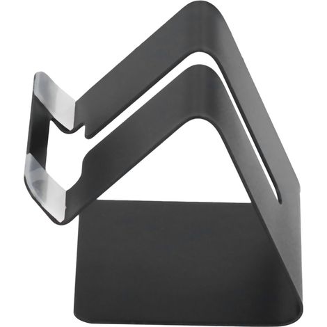 Support de téléphone portable en alliage d'aluminium, léger et portable, pour téléphones et tablettes, noir. (1/5)
