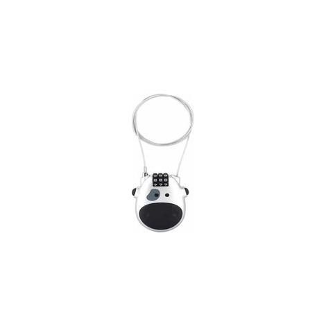 Antivol à combinaison 3 chiffres, câble rétractable, argent, pour vélo, scooter –