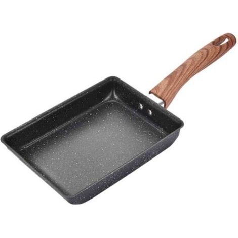 Poêle Carrée - Revêtement Antiadhésif - Compatible Gaz Électrique Induction - Pour Cuisine Extérieure Maison Restaurant - 1 Pièce (1/5)