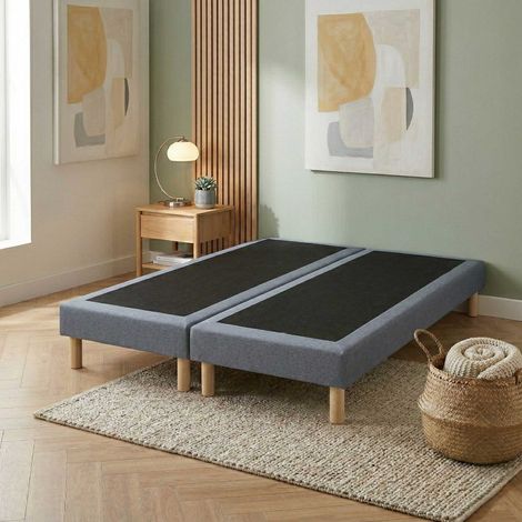 Sommier tapissier à lattes fixes couchage ferme soutien optimal 180 x 200 Sommier Bleu (1/5)