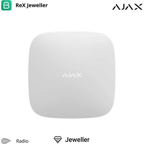 38205 - Jeweller - ReX - Repetidor de señal de radio para sistemas de seguridad - color white - Ajax seguridad inalámbrica