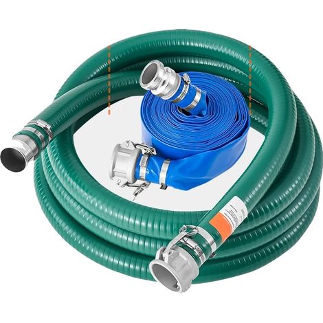 Kit de manguera de agua, PVC resistente, varias longitudes, 5 cm x 15 m (1/2)