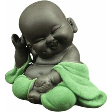 Creative Ceramic Buddha Statues Small Cute Buddha Statue Monk Figurine Creative Baby Crafts Dolls Ornaments Delicate Chinese Gift Ceramic Arts And Crafts-A (1/5)